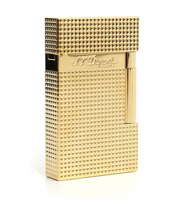Cigars Зажигалка S.T. Dupont LIGNE 2 DIAMOND HEAD Gold (016387) Gift Boxed D_2951 photo