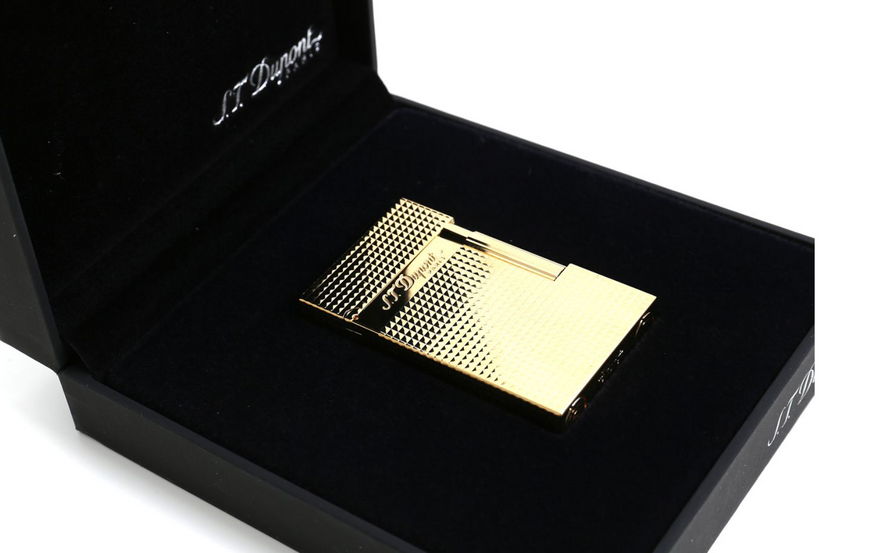 Cигари Зажигалка S.T. Dupont LIGNE 2 DIAMOND HEAD Gold (016387) Gift Boxed D_2951 фото