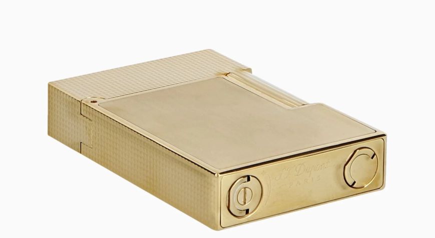 Cigars Зажигалка S.T. Dupont LIGNE 2 BRUSHED YELLOW GOLD  (016887) Gift Boxed D_291 photo