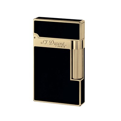 Cigars Зажигалка S.T. Dupont Lighter Ligne 2 Black Chinese Lacquer & Gold (016884) Gift Boxed D_289 photo